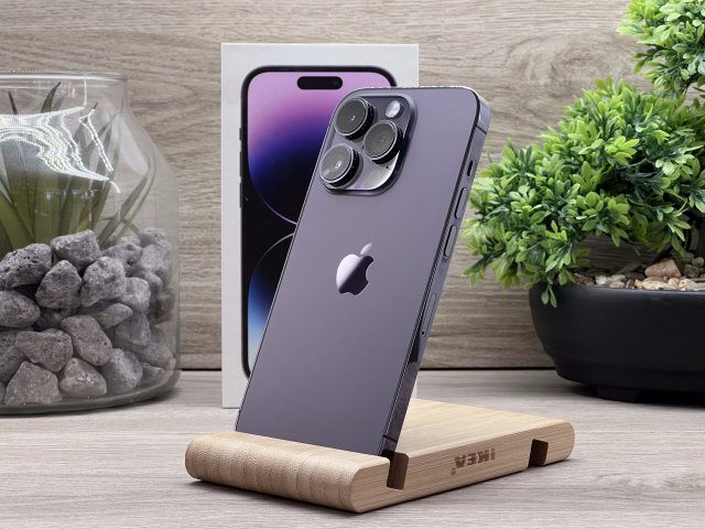 Hibátlan iPhone 14 Pro Deep Purple 128GB 1 ÉV Garanciával Számlával 93% Akksi