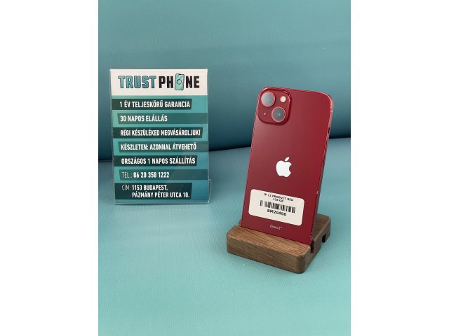 !! 1 ÉV GARANCIA !! iPhone 13 PRODUCT RED 128 GB – BM20498 – 97% AKKU