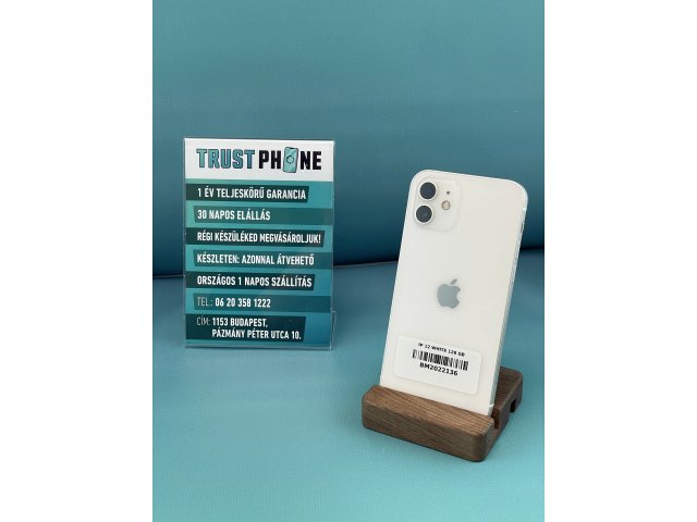 !! 1 ÉV GARANCIA !! iPhone 12 White 128 GB – BM2022136 – 100% AKKU