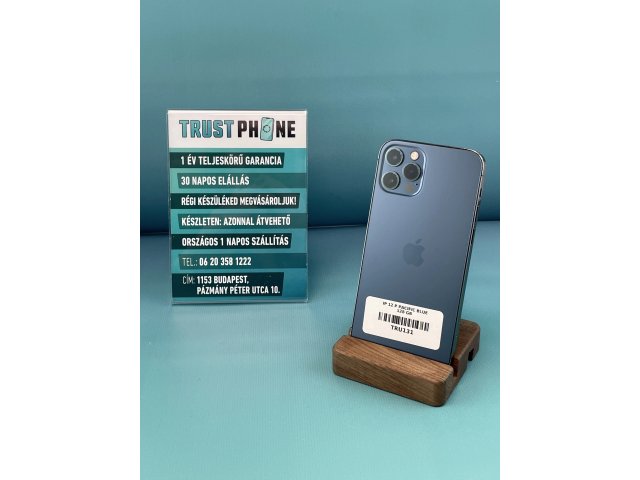 !! 1 ÉV GARANCIA !! iPhone 12 Pro Pacific Blue 128 GB – TRU131 – 100% AKKU