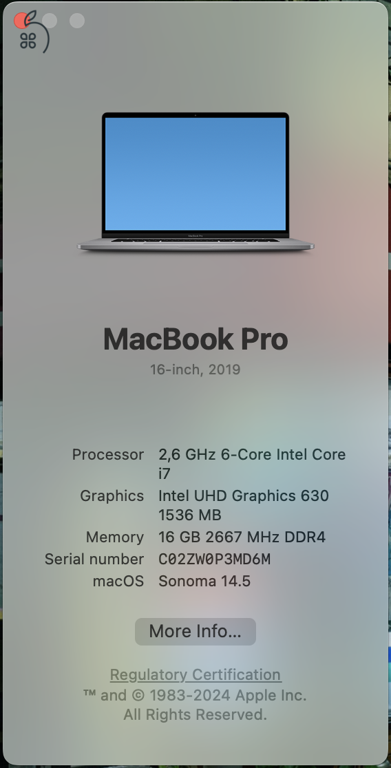 MacBook Pro Retina 16