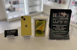 iPhone 14 128GB Független Sárga Űjszerű/1-3 hónap gar./Akku 88%/p3794