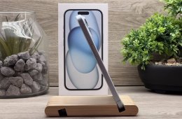 Hibátlan iPhone 15 Blue 128GB 1 ÉV Garanciával Számlával Aksi 91%