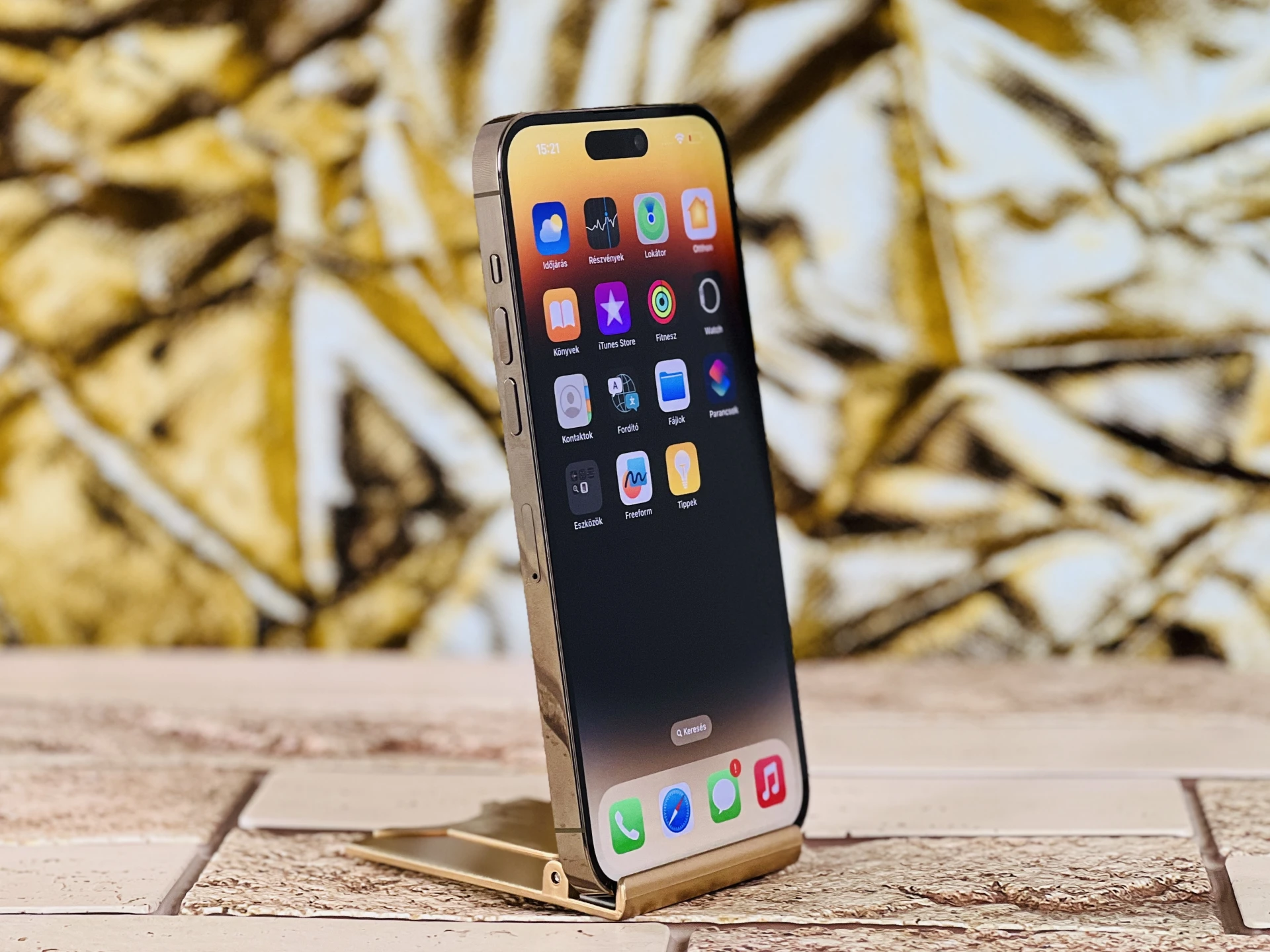 iPhone 14 Pro Max 256 GB Gold szép állapotú - 12 HÓ GARANCIA