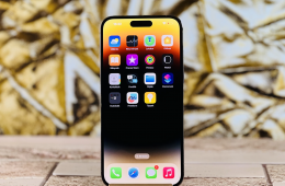 iPhone 14 Pro Max 256 GB Gold szép állapotú - 12 HÓ GARANCIA