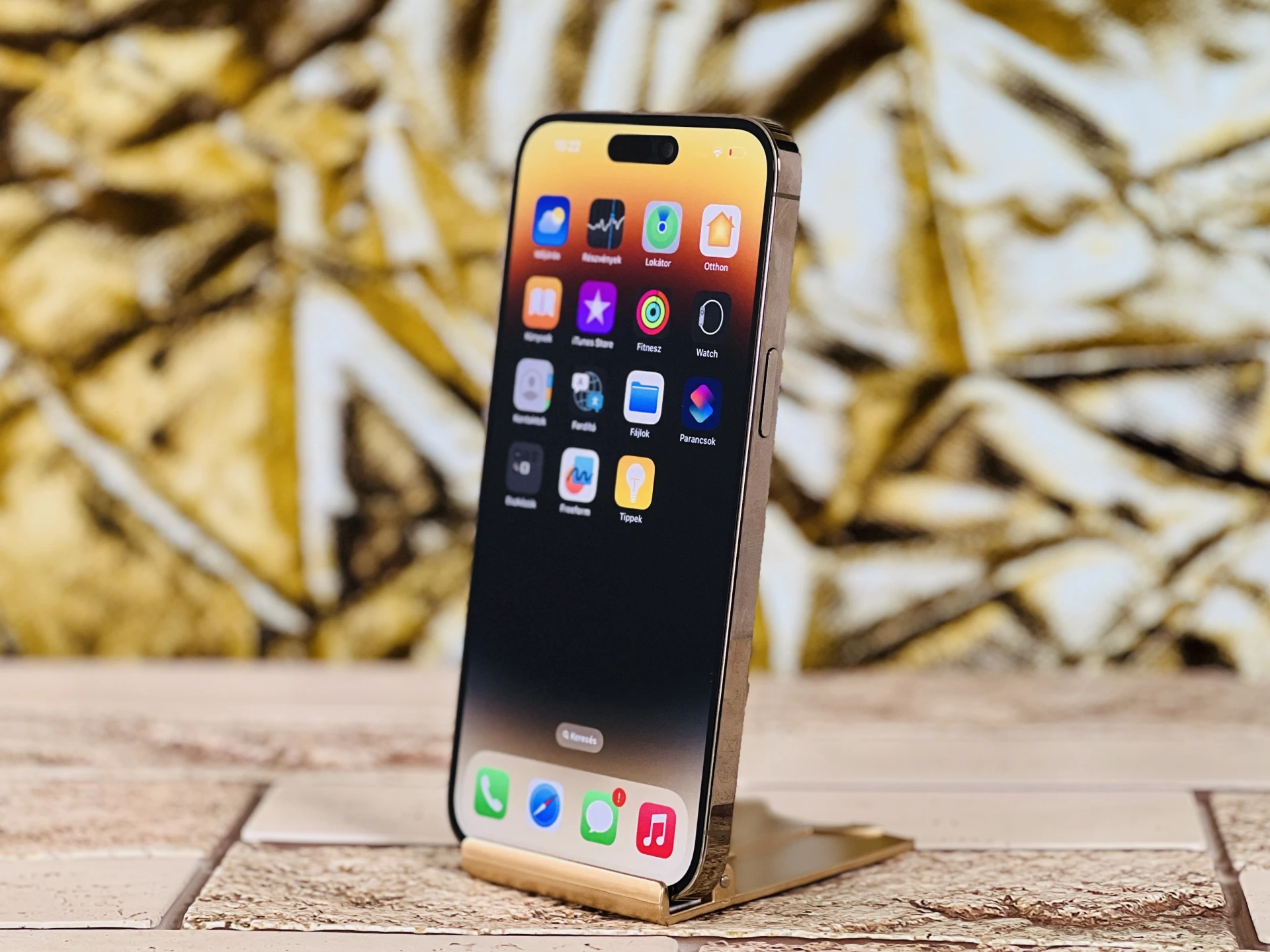 iPhone 14 Pro Max 256 GB Gold szép állapotú - 12 HÓ GARANCIA