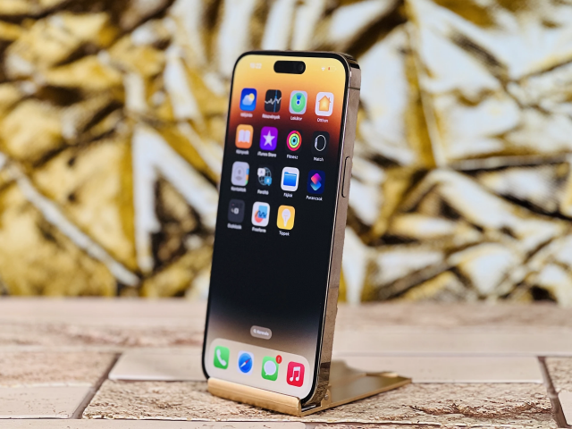 iPhone 14 Pro Max 256 GB Gold szép állapotú - 12 HÓ GARANCIA