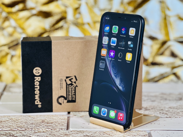 Felújított Renewd iPhone XR 64 GB Black 100% akku szép állapotú - 12 HÓ GARANCIA