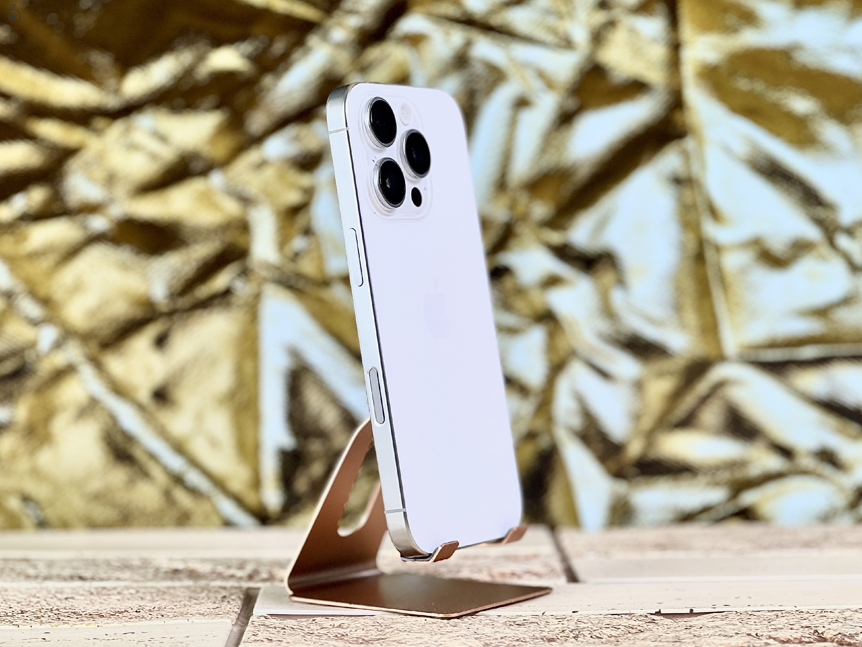 iPhone 16 Pro 128 GB White Titanium szép állapotú - 12 HÓ GARANCIA - 079