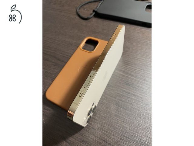 36 hét gar!! iPhone 12 Pro 256 GB, GOLD, 90% akku, ajándék MAGSAFE bőr tokkal