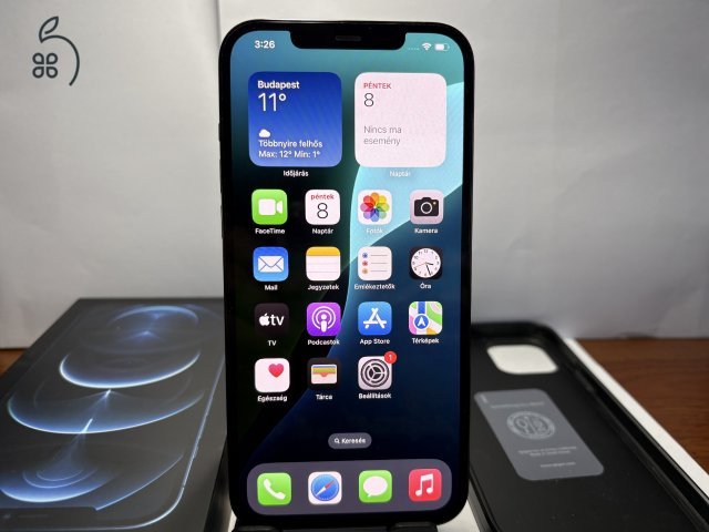 Apple iphone 12 Pro Max Kártyafüggetlen 256GB, akku 90%, abszolút újszerű állapot!!