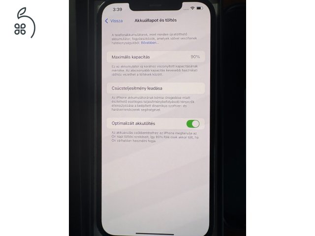 Apple iphone 12 Pro Max Kártyafüggetlen 256GB, akku 90%, abszolút újszerű állapot!!