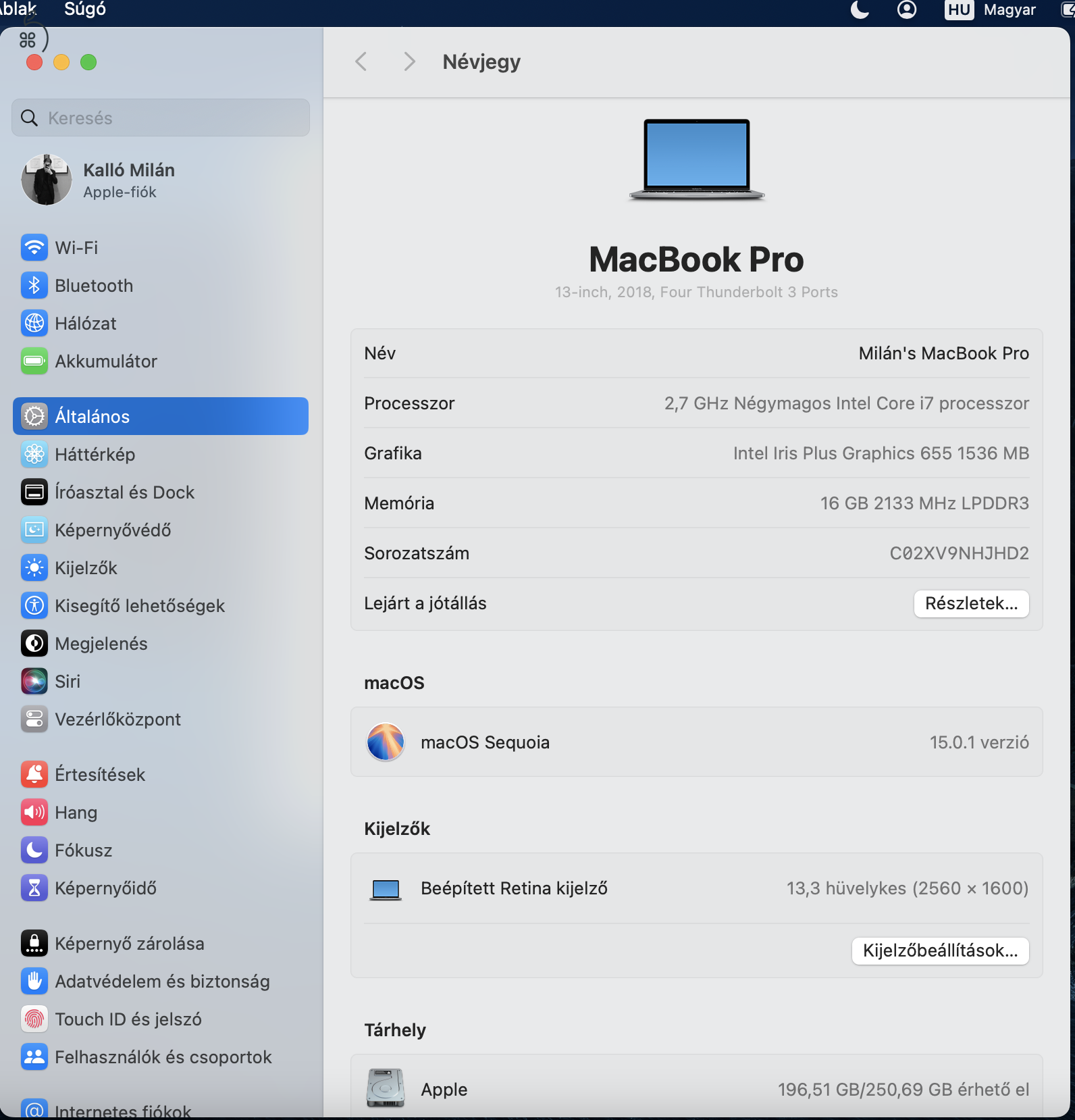 Macbook pro 2018 Touchbar