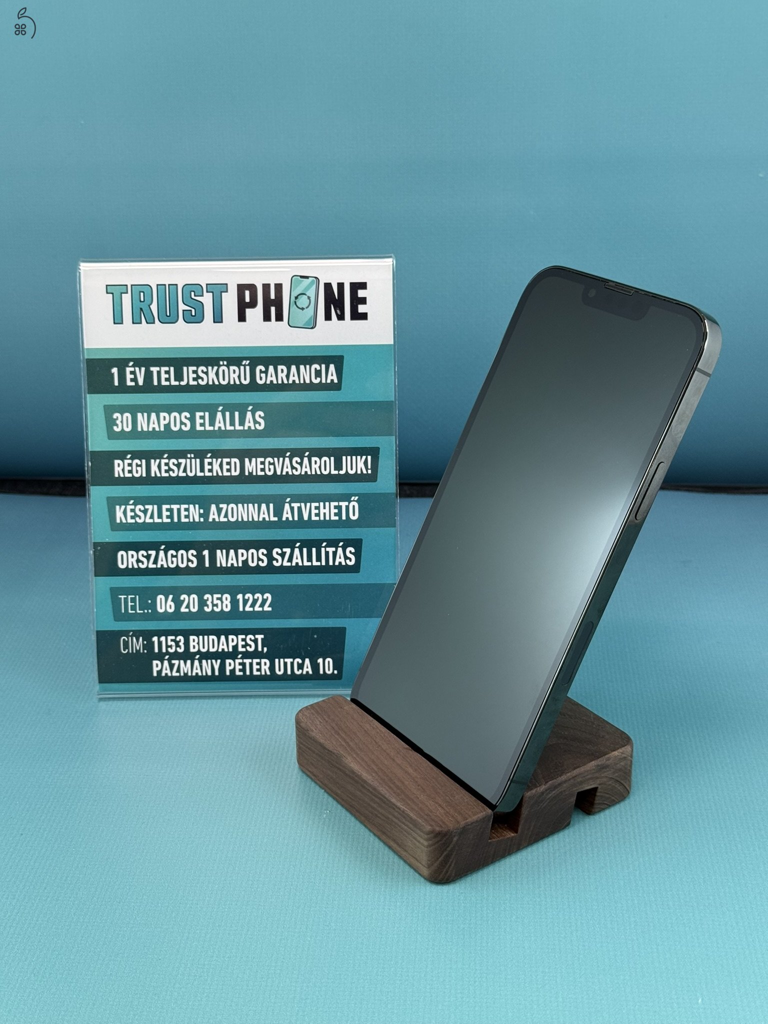 !! TrustPhone OUTLET !! Garanciális Apple Iphone 13 Pro Max Graphite 128GB - 96% AKKSI - TRU8184