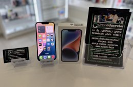 iPhone 14 128GB Kék Független Használt/1-3 hónap gar./Akku 88%/p3809