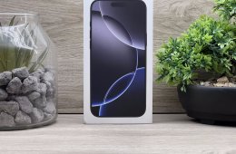 Új, Bontatlan iPhone 16 Pro Max Black Titanium 256GB 1 ÉV Garanciával Számlával Aksi 100%