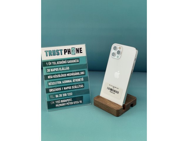 !! 1 ÉV GARANCIA !! iPhone 12 Pro Silver 128 GB – TRU149 – 100% AKKU