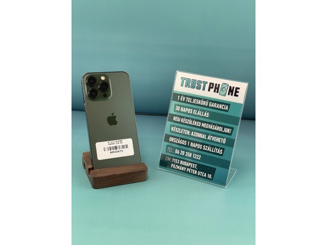 !! 1 ÉV GARANCIA !! iPhone 13 Pro Alpine Green 128 GB – BM20475 – 100% AKKU