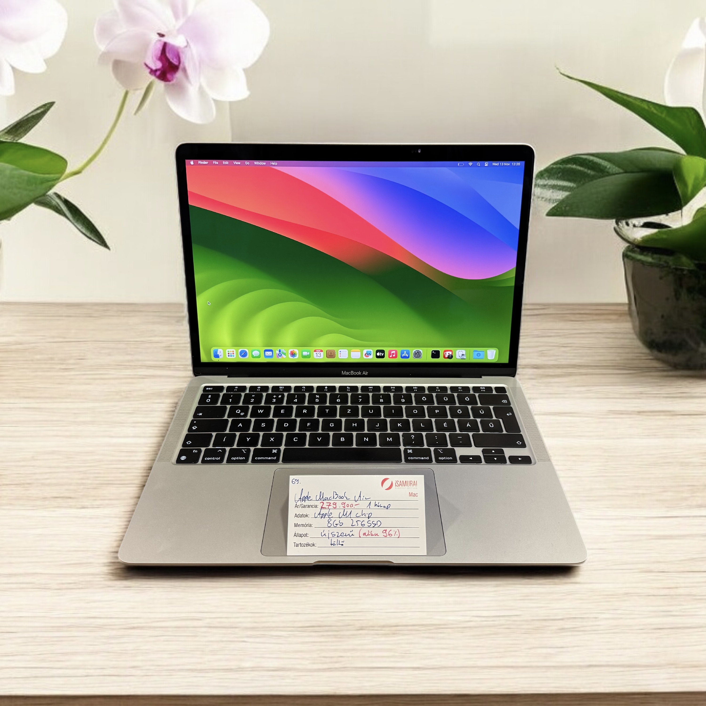 69. Apple MacBook Air M1 - 2020 - 8 GB RAM - 256 GB SSD - Újszerű