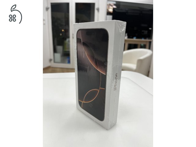 Új Bontatlan! iPhone 16 Pro Max 256GB Desert Titanium 27%Áfás számla! + Beszámítás