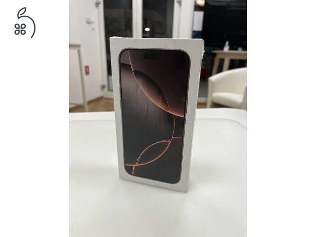 Új Bontatlan! iPhone 16 Pro Max 256GB Desert Titanium 27%Áfás számla! + Beszámítás