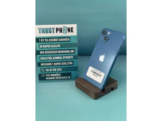 !! 1 ÉV GARANCIA !! iPhone 13 Blue 128 GB – TRU109 – 100% AKKU