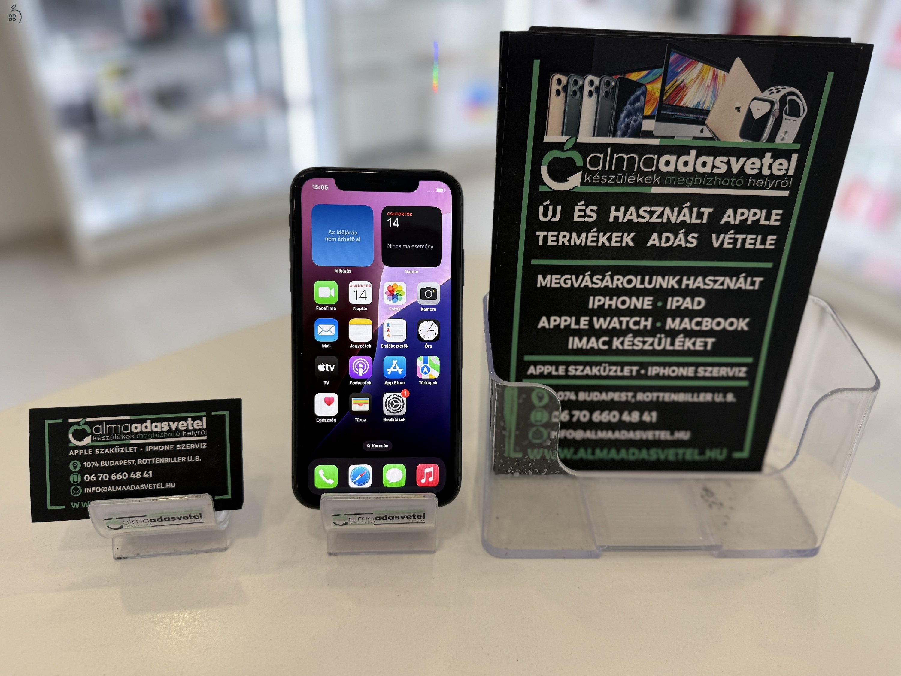 iPhone 11 64GB Független Használt/1-3 hónap gar./Akku 100%/p3820