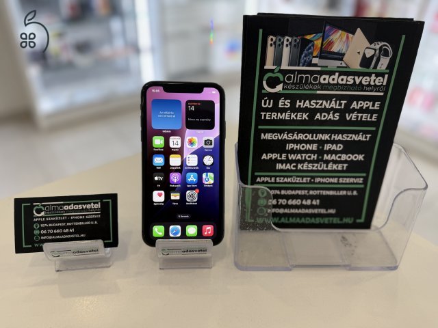 iPhone 11 64GB Független Használt/1-3 hónap gar./Akku 100%/p3820