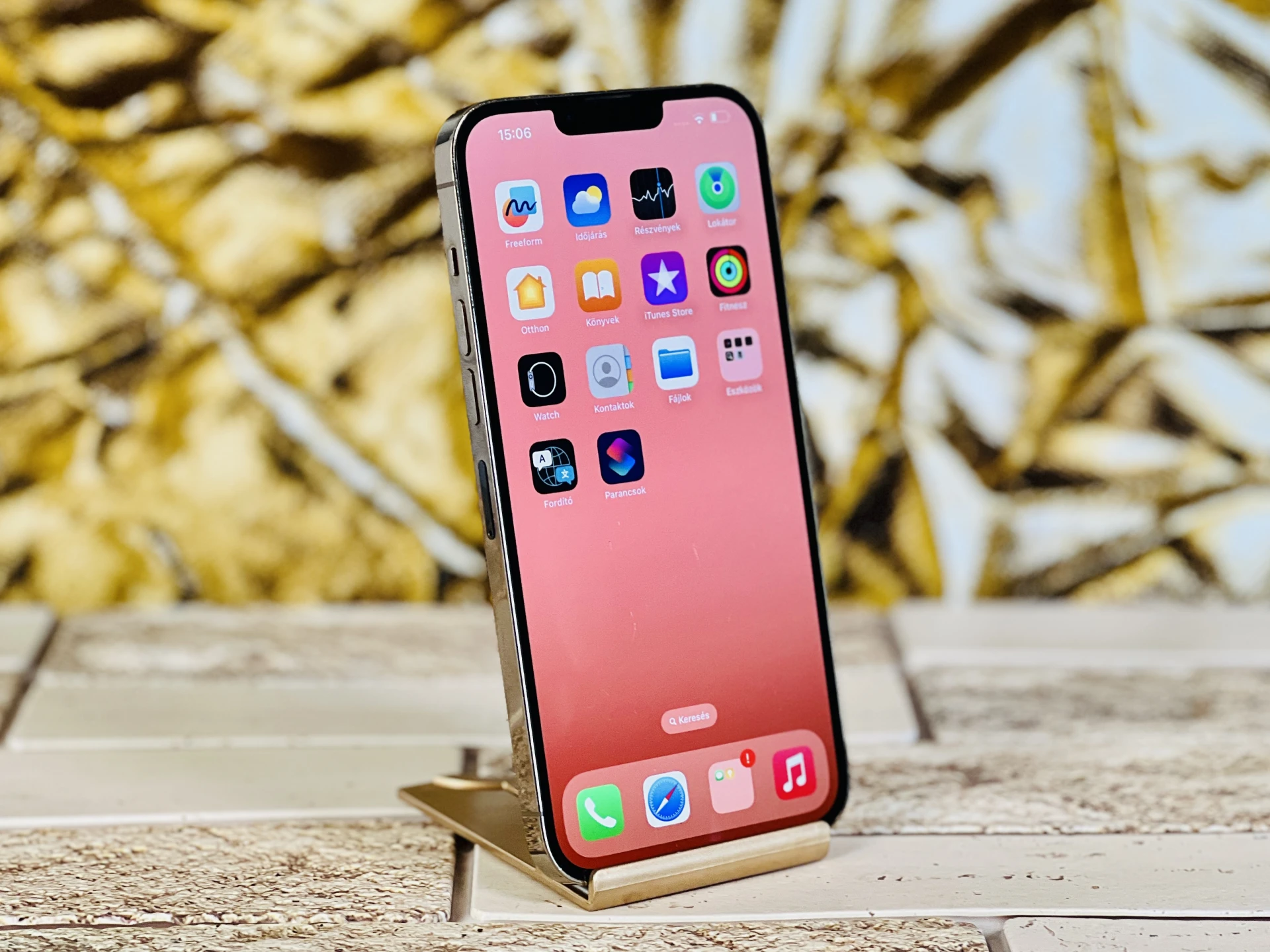 iPhone 13 Pro Max 128 GB Gold szép állapotú - 12 HÓ GARANCIA