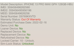 iPhone 13 Pro Max 128Gb Graphite Hibátlan álapotban 