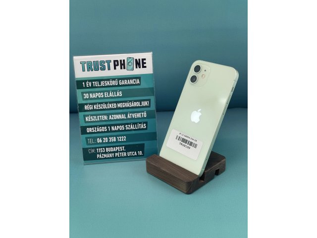 !! 1 ÉV GARANCIA !! iPhone 12 Green 256 GB – TRU8199 – 100% AKKU