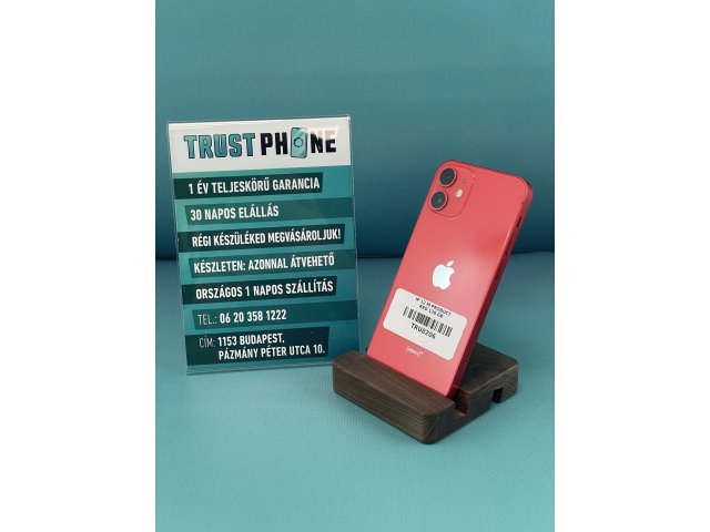 !! 1 ÉV GARANCIA !! iPhone 12 Mini PRODUCT RED 128 GB – TRU8206 – 100% AKKU