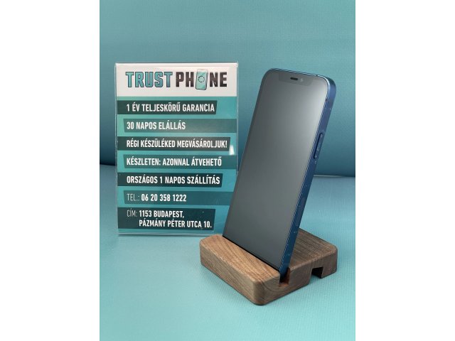 !! 1 ÉV GARANCIA !! ! KARÁCSONYI AKCIÓ ! iPhone 12 Blue 64 GB – TRU168 – 100% AKKU