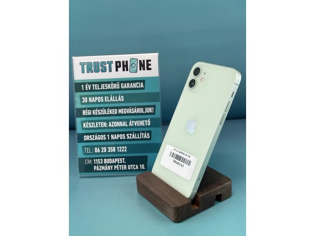 !! 1 ÉV GARANCIA !! iPhone 12 Green 64 GB – TRU8142 – 100% AKKU