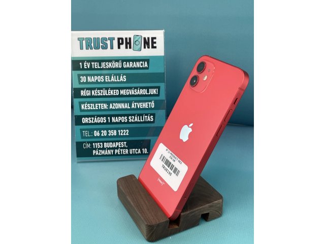 !! 1 ÉV GARANCIA !! iPhone 12 PRODUCT RED 256 GB – TRU8198 – 91% AKKU