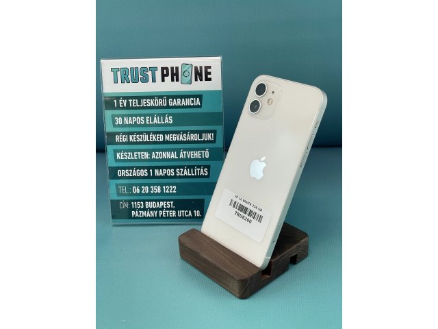 !! 1 ÉV GARANCIA !! iPhone 12 White 256 GB – TRU8200 – 94% AKKU