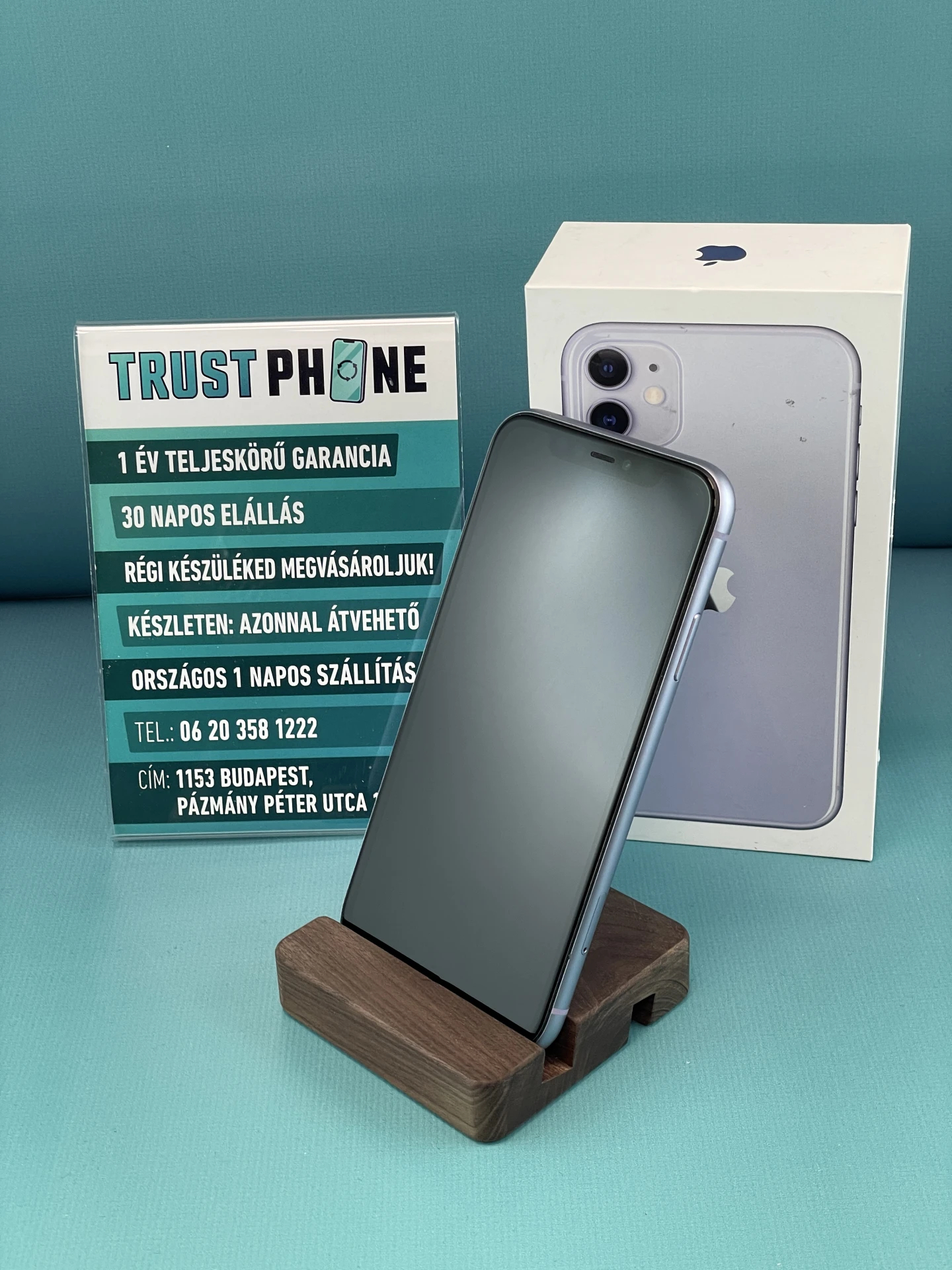 !! 1 ÉV GARANCIA !! iPhone 11 Purple 256 GB – TRU8233 – 98% AKKU