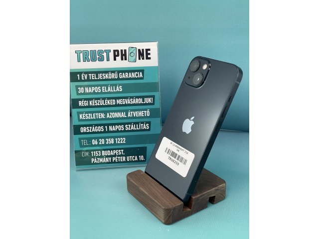 !! 1 ÉV GARANCIA !! iPhone 13 Midnight 256 GB – TRU8259 – 100% AKKU