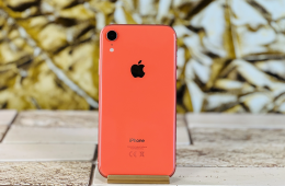 iPhone XR 256 GB Coral 100% akku szép állapotú - 12 HÓ GARANCIA