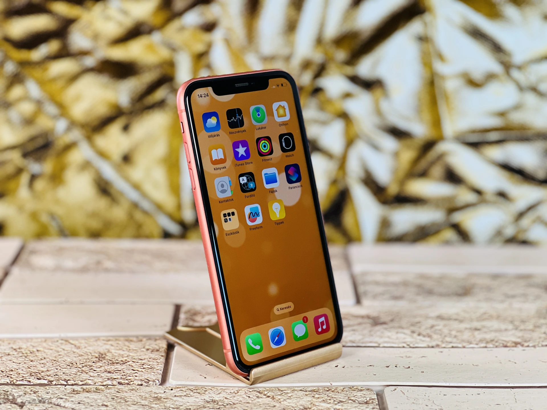 iPhone XR 256 GB Coral 100% akku szép állapotú - 12 HÓ GARANCIA