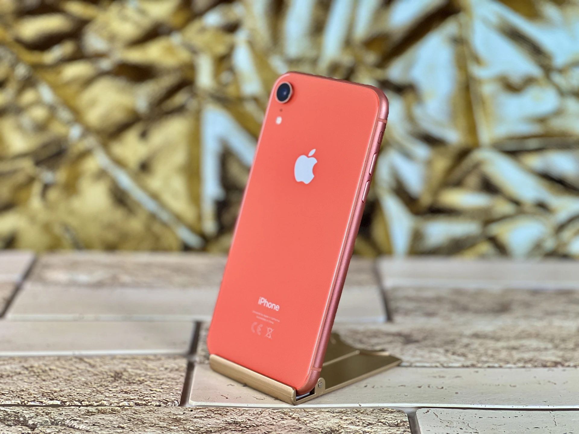 iPhone XR 256 GB Coral 100% akku szép állapotú - 12 HÓ GARANCIA