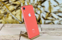 iPhone XR 256 GB Coral 100% akku szép állapotú - 12 HÓ GARANCIA