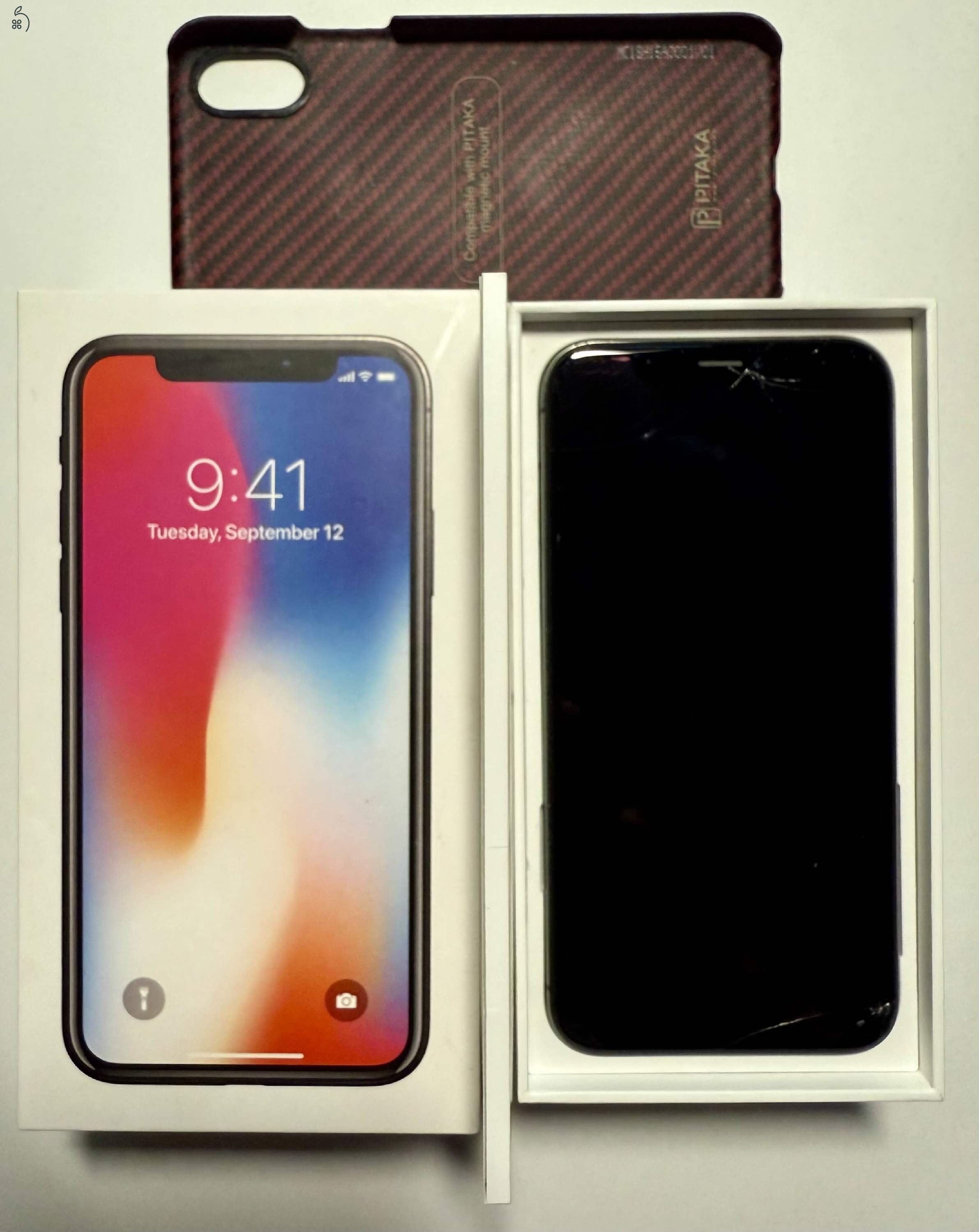 iPhone X 64GB SpaceGrey, Gyárilag kártyafüggetlen / ár megbeszélés alapján