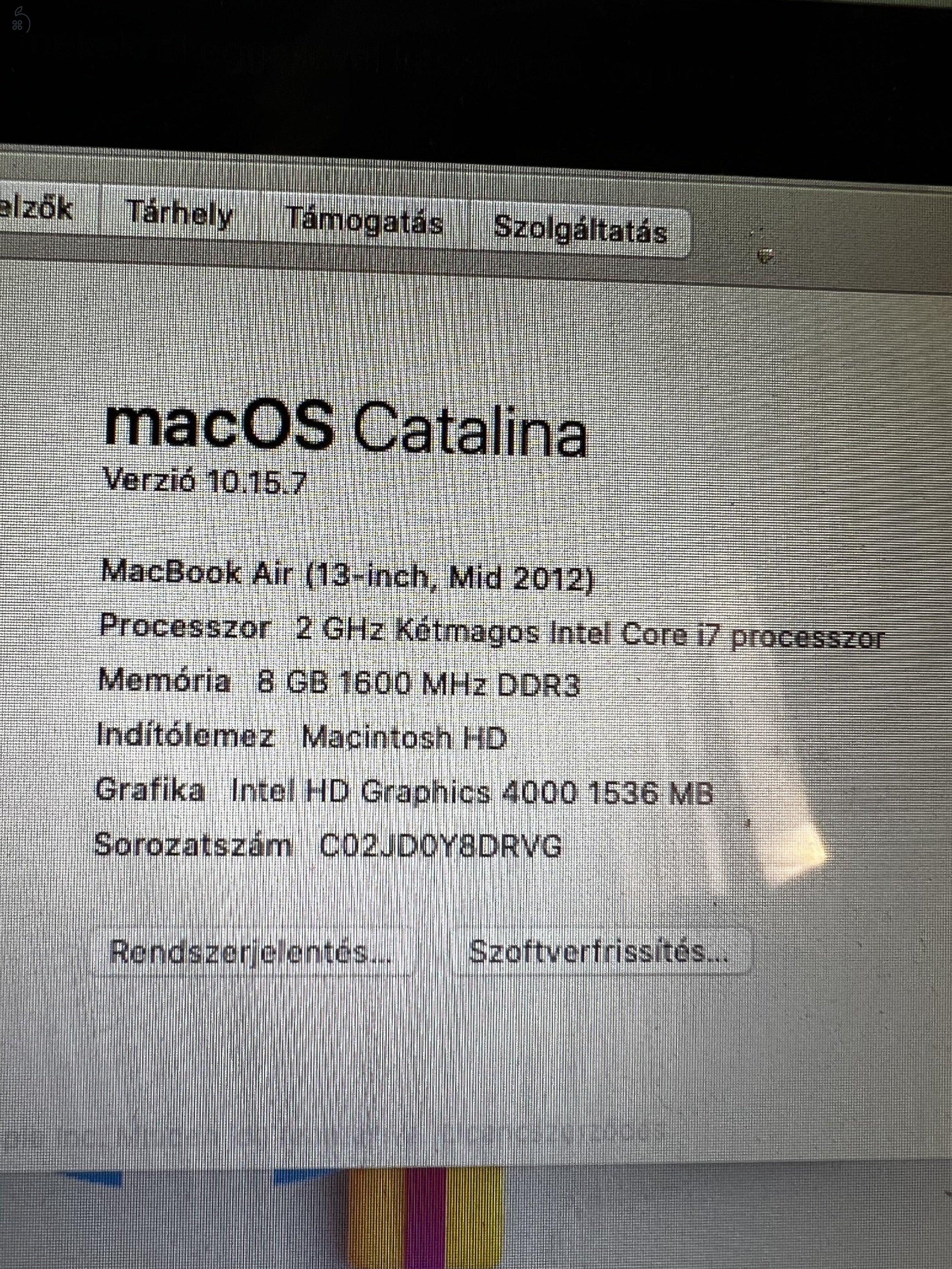 MacBook Air 256 GB 2012-es model