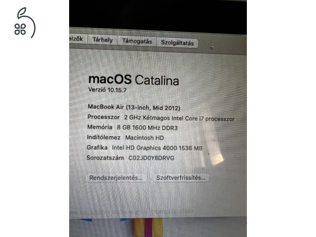 MacBook Air 256 GB 2012-es model