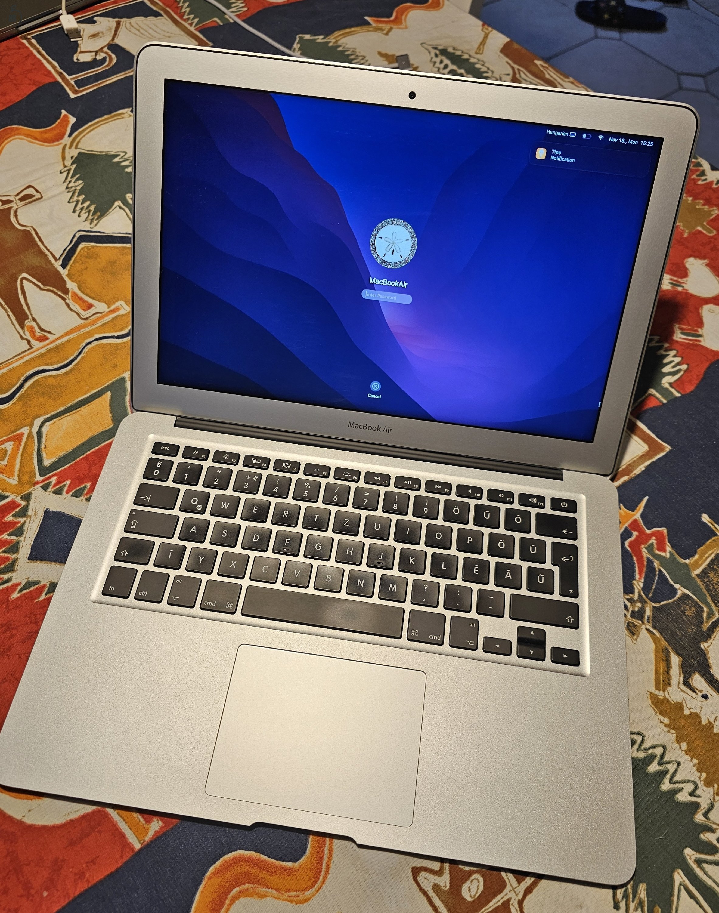 MacBookAir 2018-as vásárlás,  i7/256 Gbyte