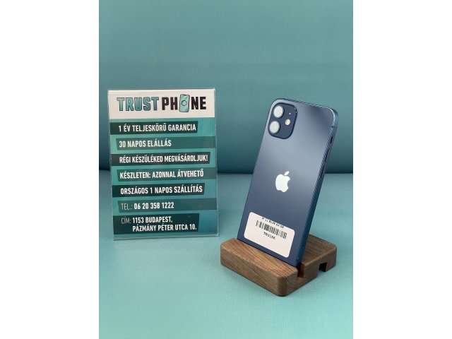 !! 1 ÉV GARANCIA !! ! AKCIÓ ! iPhone 12 Blue 64 GB – TRU166 – 90% AKKU