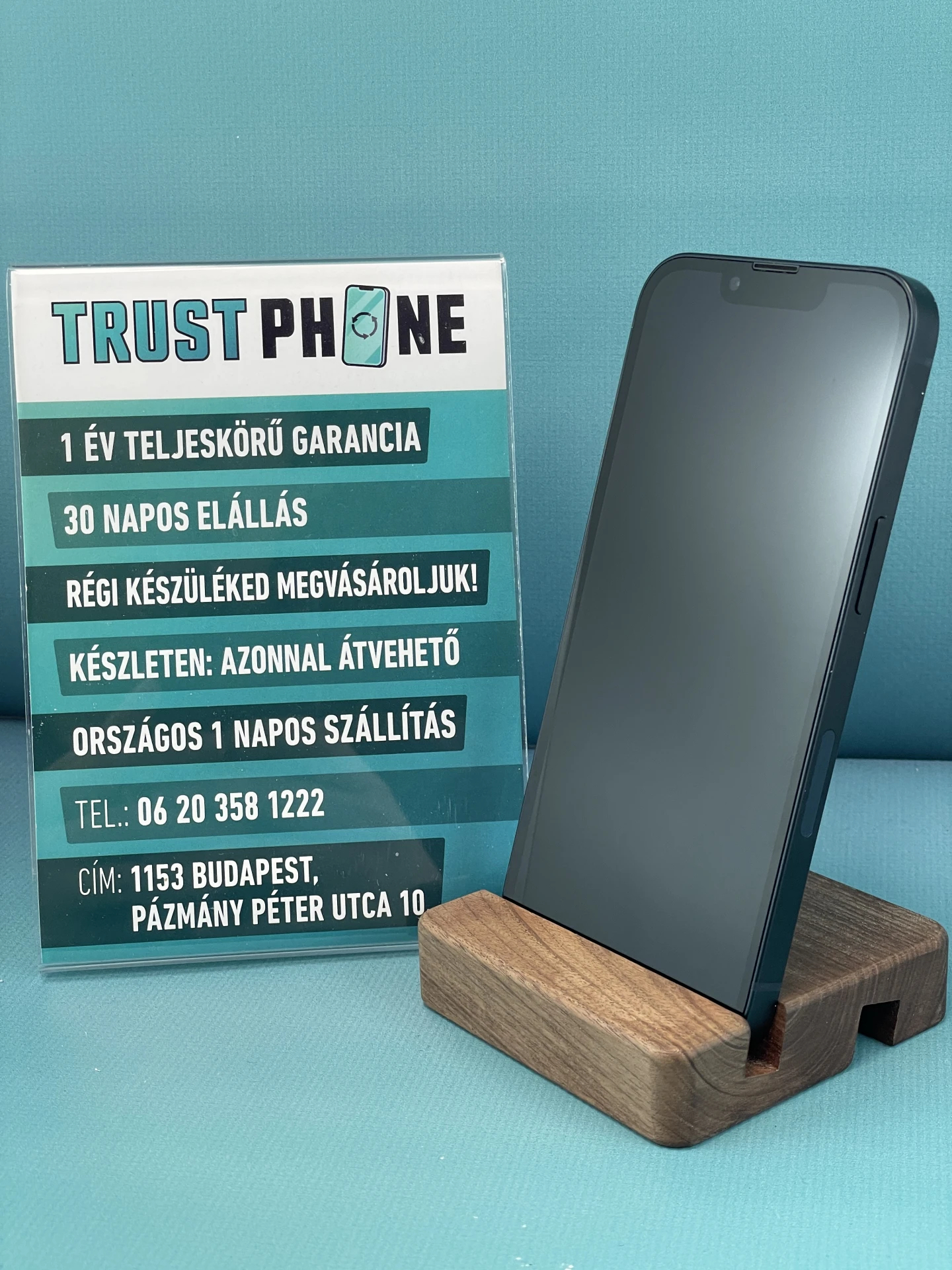 !! 1 ÉV GARANCIA !! iPhone 13 Midnight 256 GB – TRU8265 – 99% AKKU