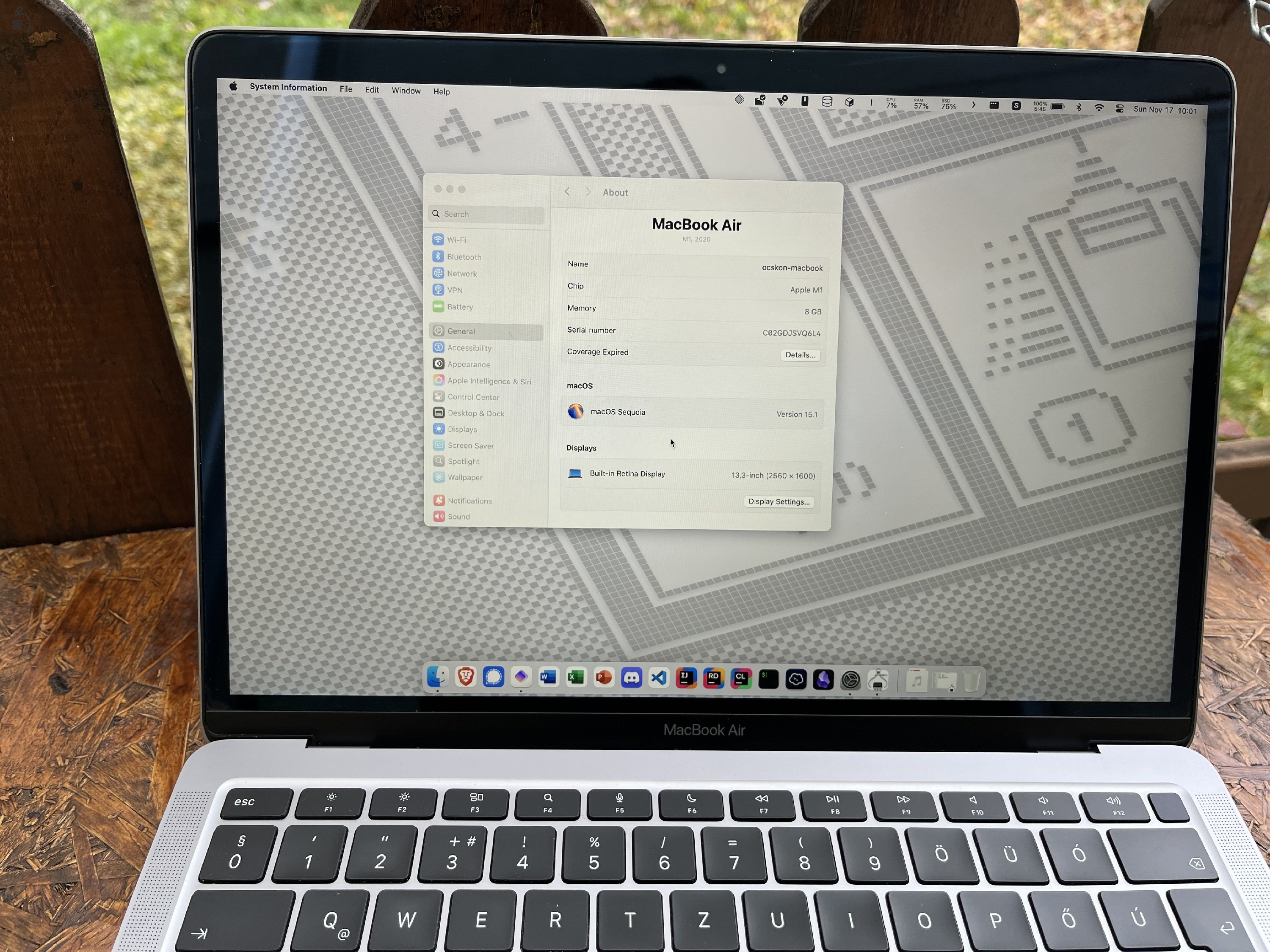 Macbook Air M1 - 8GB/256GB - Asztroszürke