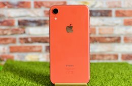 iPhone XR 64 GB Coral 100% akku szép állapotú - 12 HÓ GARANCIA - 7185